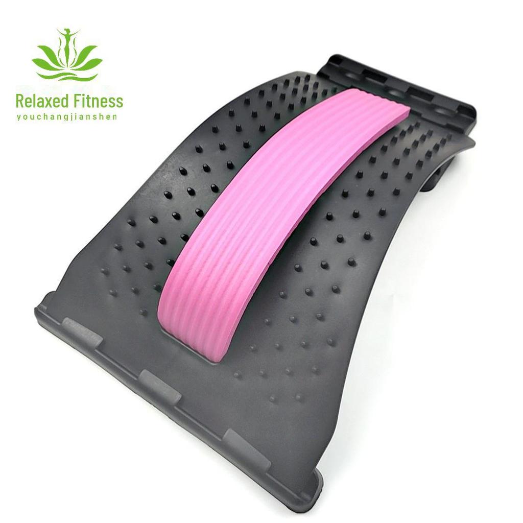 Lumbar Traction Device & Spine Massager: Corrector for Waist Strain & Yoga Stretching