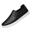 Men's Casual Cowhide Leather White Loafers - Stylish & Versatile for Spring and Autumn