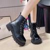 Ladies Shoes 2024 High Quality Side Zipper Women's Boots Fashion Front Lace-up Modern Boots Women Winter Plus Size Ankle Boots
