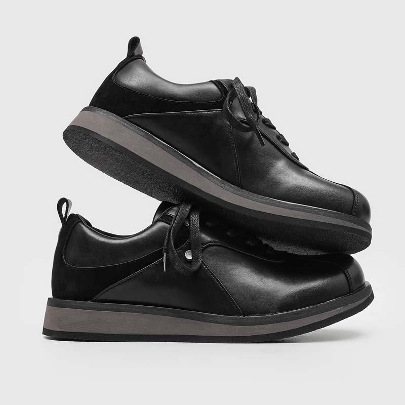 Outdoor German Training Leather Shoes Men'S Laces Men'S Thick Soles Increase Height Versatile Casual Men'S Shoes City
