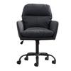 Faux leather, PU material, black base, height-adjustable, suitable for office, bedroom, vanity table and other environments. An office chair. Black.