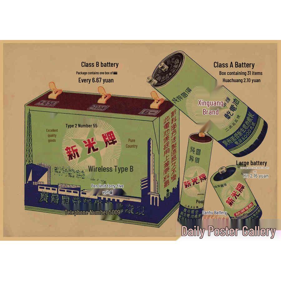 Vintage Chinese Era Poster: Retro Bar, Restaurant, and Coffee Shop Kraft Paper Wall Art