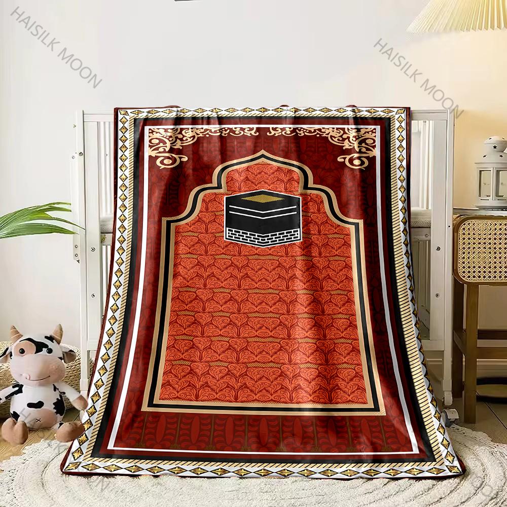 Muslim Prayer Blanket Super Comfortable and Soft Lesser Bairam Gift Blanket Fashion Bed Sofa Fashionable Leisure Picnic Blanket