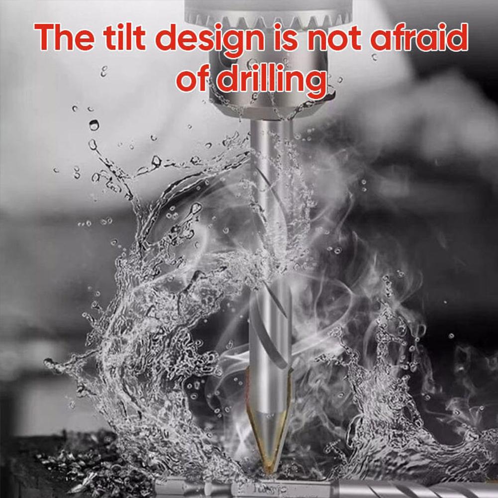 3/4 Pcs High-Strength Eccentric Twist Drill Bit 6mm/8mm/10mm/12mm Drill Bits Sets Tungsten Steel for Wood Glass Tile Plastic