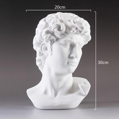 Dropship David Statue Bust Head Sculpture Cheap Red Blue White Resin the David Bust