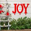 Акриловый знак для декора двора JOY с рождественскими силуэтами на открытом воздухе