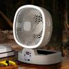 Outdoor Camping Fan 5 Speed Desk Fan,Personal USB Cooling Foldable Solar for Fishing