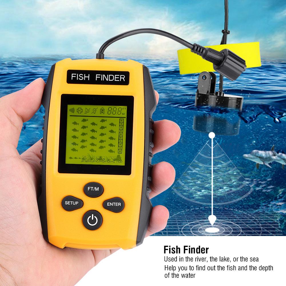 100M Portable LCD Fish Finder with Sonar Sensor Fishing Accessory TL88E