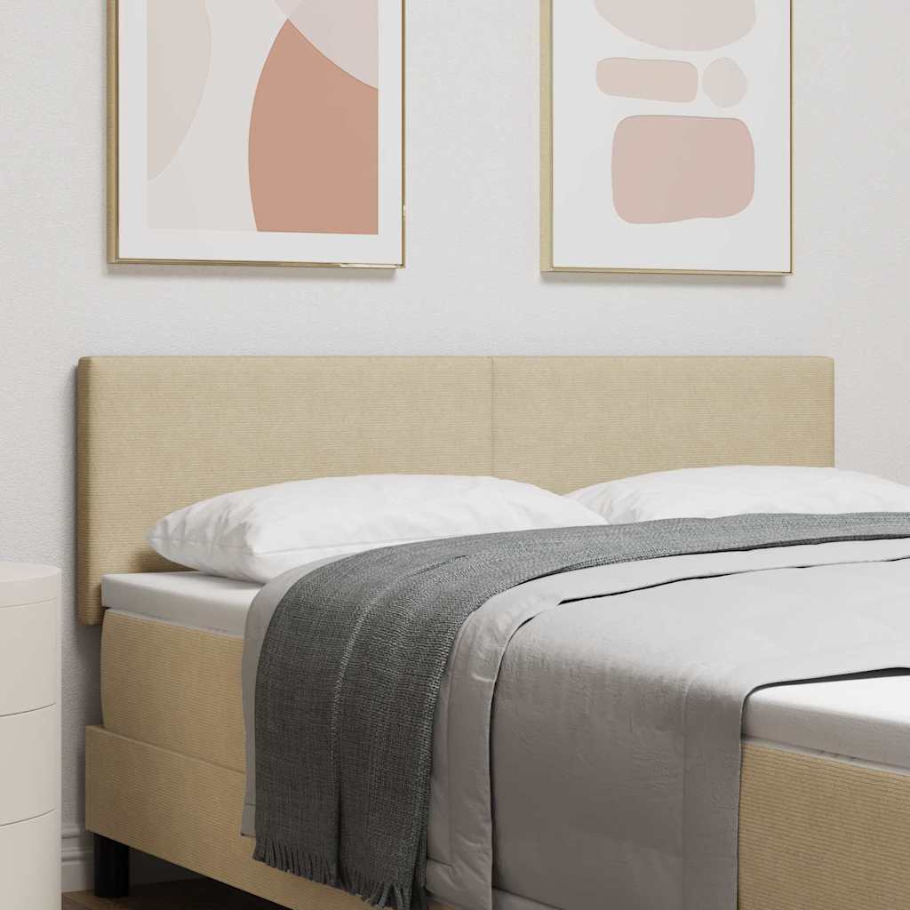 Headboard Light Green Gray 144 cm Cord Fabric