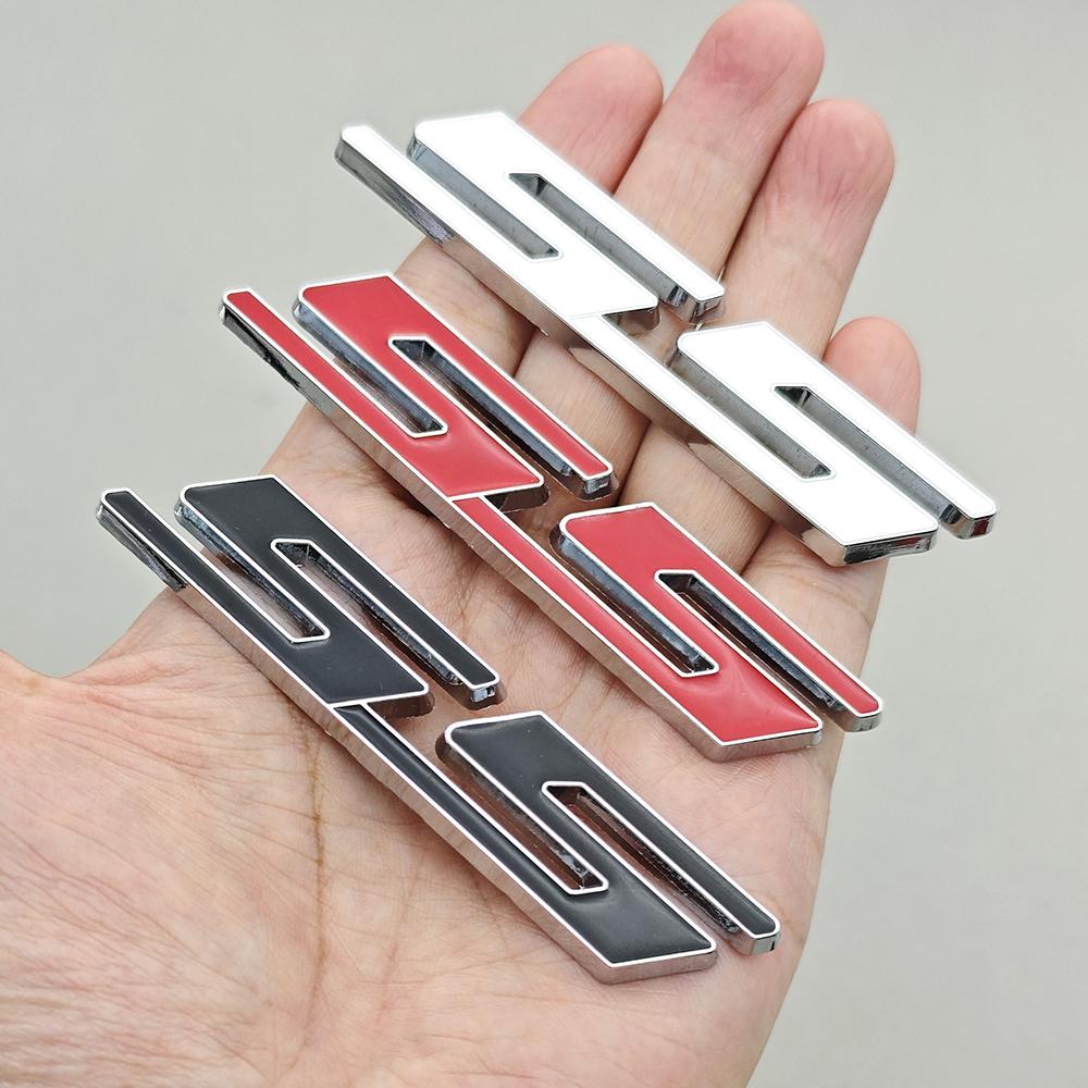 AABKB1 New Car Styling Badge 3D Metal SS Logo Front Grill Emblem Fender Trunk Sticker Decal Accessories For Chevrolet Camaro Silverado