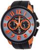 Мужские часы Tendence Altec Gulliver 51 мм, оранжевый циферблат, алюминий, минеральное стекло, кварцевый механизм, черный (TY146003) [Параллельный импорт]