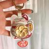 Брелок для ключей Maneki Neko Car Lucky Cat Car Backpack Keyring Best Friend Charms Подвеска для пары Подарочный брелок