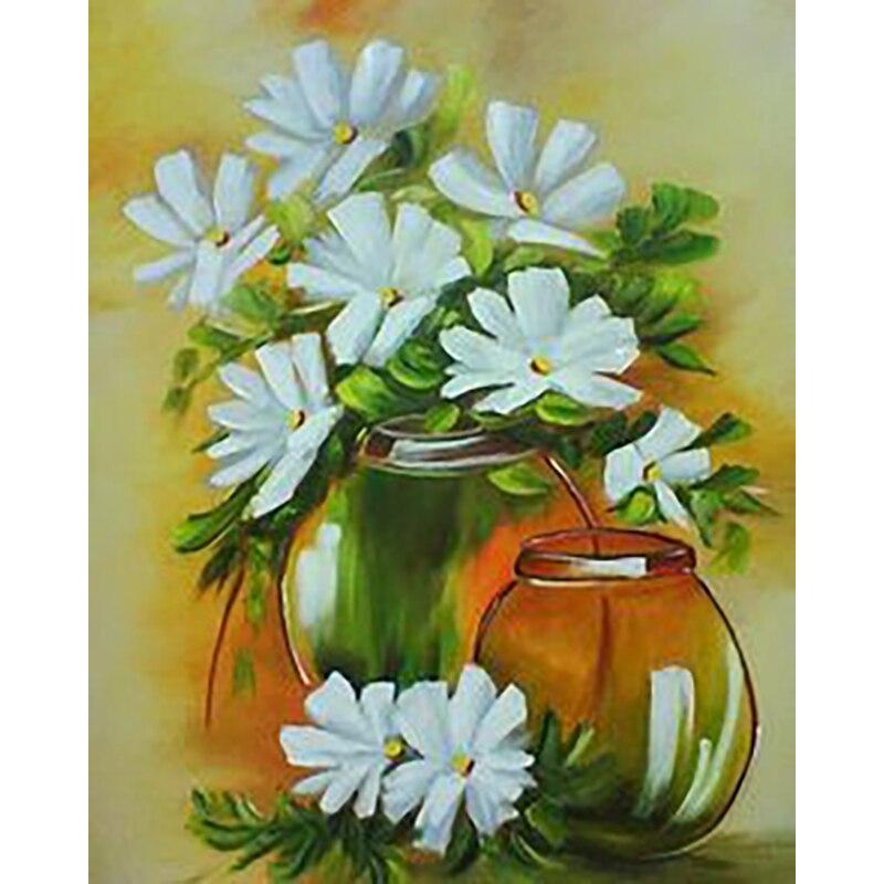 Painting New 5d Diy Diamond Flower Diamond Embroidery Scenery Cross Stitch Crafts Full Round Drill Home Decor Manual Gift
