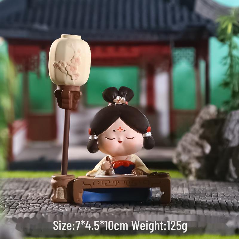 Креативный держатель для телефона в стиле династии Тан: Изысканный орнамент из смолы