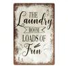Laundry Vintage Metal Posters Tin Signs Decor Funny Metal Plaque Pin Up Girl Home Wall Art Painting