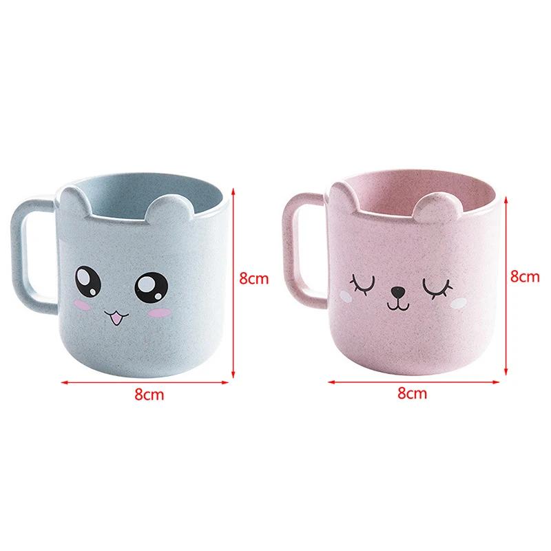 Пшеничная солома, мультяшное выражение, стаканчик для полоскания рта, креативный детский стаканчик для чистки зубов, пластиковый стаканчик, стаканчик для зубной щетки, аксессуары для ванной комнаты, кружка