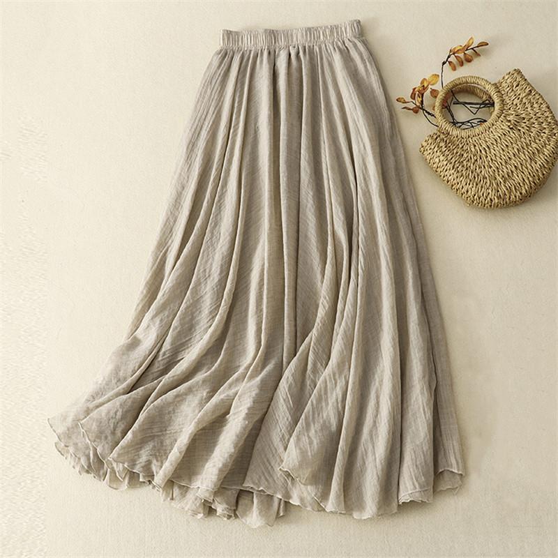 Tooxika, новая женская однотонная полуюбка, повседневная универсальная большая распашная юбка трапециевидной формы с эластичной резинкой на талии