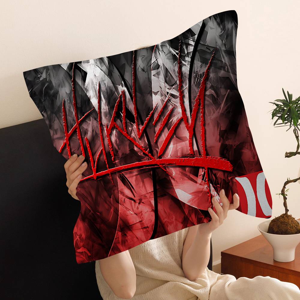 Ashion Cool Brand Vintage H-Hurley Pillow Anime Pillow Sofa Bed Head Pillow Cover Cushion Cover 45X45 Cm Fashion