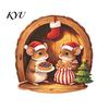 Holiday Scene Wall Embellishments Mouse Hole Sticker, Christmas Decal, Self Adhesive Decals Cute Mice Sticker for Living Room Bedroom Nursery