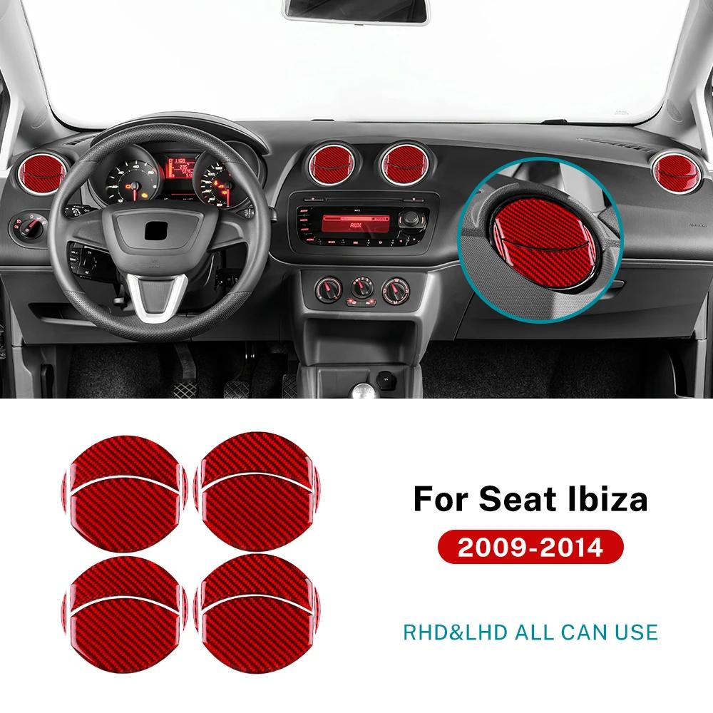 Carbon Fiber Center Console Air Outlet Panel Sticker for SEAT Ibiza 6J 2009-2014 LHD RHD