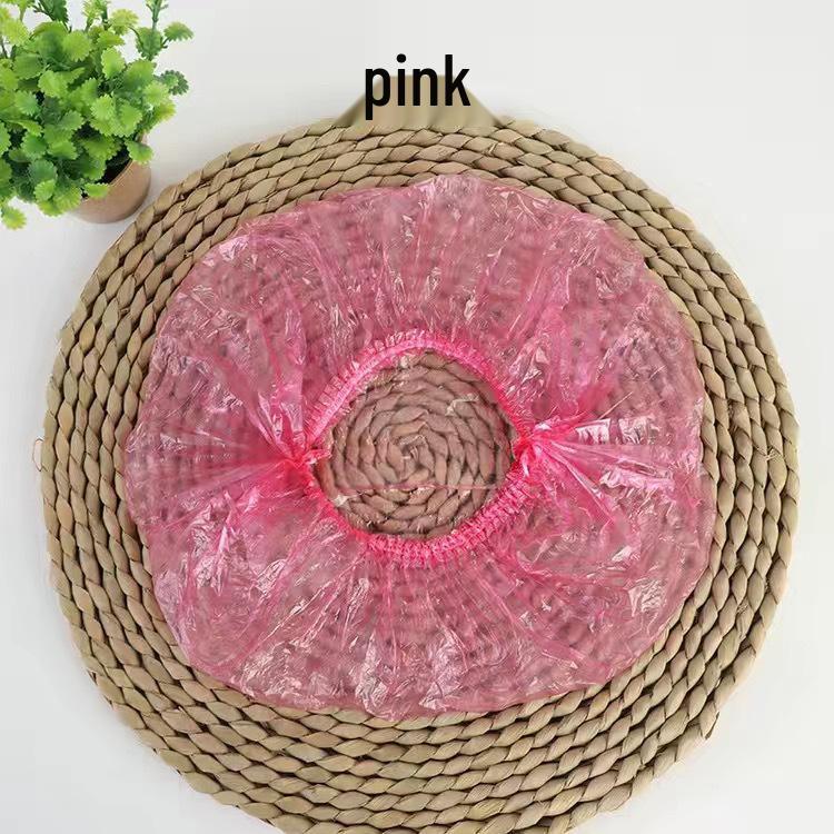 Thickened Disposable Waterproof Shower Cap for Bathing, Hairdressing, and Dust Protection