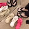 Beach Sandals Flip Flops Women Flip-Flops Summer Thick Sole Wedges Sandals Non-Slip Slippers Woman
