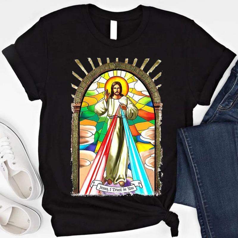 Jesus Trust in You Cotton The Passion of Christ Meme Gift Funny Vintage Style Christmas Aesthetic Unisex Gamer Cult Movie Music