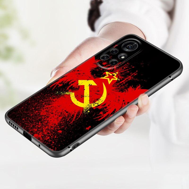 Чехол для телефона с символом флага СССР для Huawei Honor 60 50 SE 30S Mate 30 20 10 Lite 40 Nova 9 8 Pro Y60 8i 7i 7SE 5T Премиум-чехол