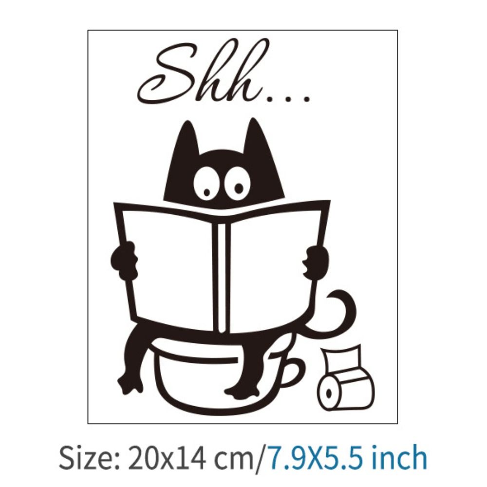 Съемная наклейка на стену унитаза Тсс.... Наклейки на дверь ванной комнаты Декор сиденья унитаза Наклейки для дома