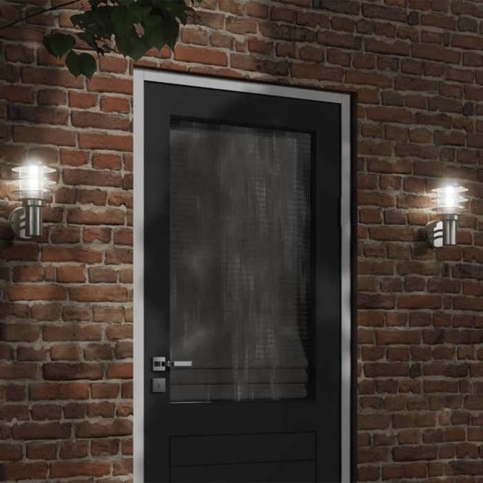 VidaXL Outdoor Wall Light Silver Stainless Steel, Outdoor Wall Lighting, Garden Wall Lamp, Wall Sconce 4006228