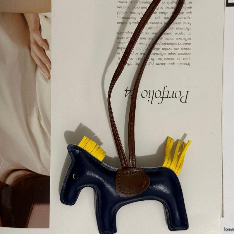 Кулон Мини-Пони из ПУ Кожи Женская Подвеска для Сумки Декоративные Аксессуары Мультяшный Брелок для Ключей в Виде Лошади Брелок для Ключей от Машины Подарок на День Рождения
