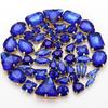 50pcs/Bag Glitter Mixed Shape Sew On Glass Rhinestone Gold Claw Crystal Buckle Diy Wedding Decoration Accessories