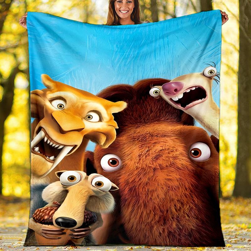 Ice Age Continental Drift1 printed throw blanket—lightweight,soft,warm;versatile blanket for all seasons—perfect as &air-conditioning throw,nap blanke