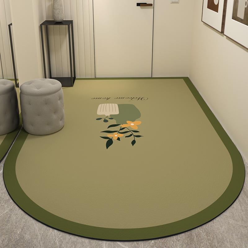 Современный Минималистичный Коврик для Входной Двери Дома Ковер из ПВХ Кожи Маслостойкий и Грязеотталкивающий Кухонный Коврик Большая Площадь Моющийся Коврик для Балкона