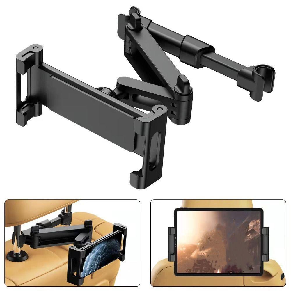 Foldable Car Rear Pillow Phone Holder Adjustable Bracket Hands-Free Rear Headrest Mounting Brackets Portable Flexible