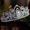 Европейские и американские короны Большая женская тиара Принцесса Вечеринка по случаю дня рождения Заколка Головной убор Сценический головной убор
