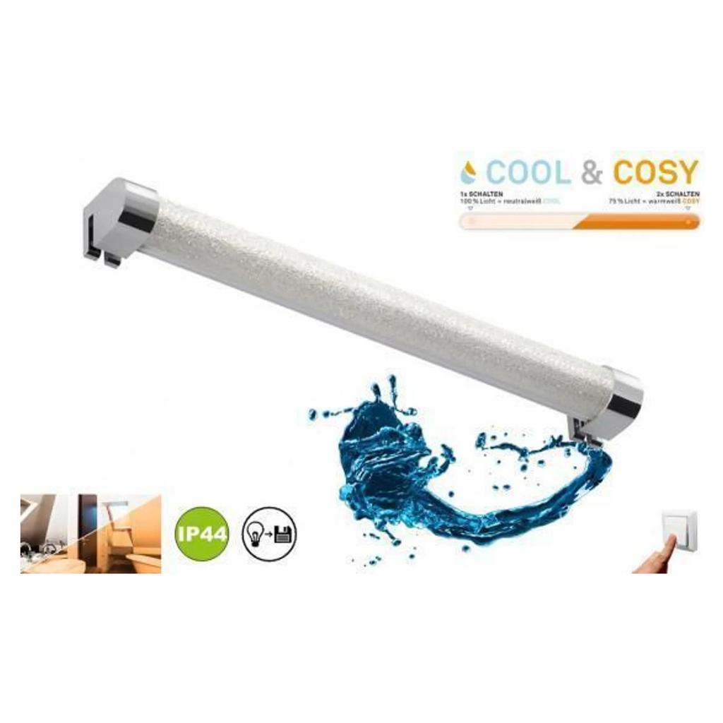 Kinkiet led ip44 zmienne barwy 57 cm na lustro do łazienki korytarza 10w