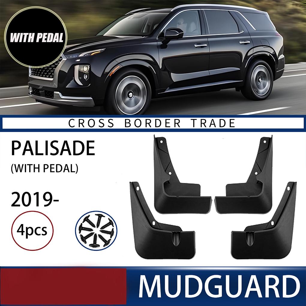 4 шт./комплект брызговиков для Hyundai Palisade 19-23, брызговики, крыло, брызговик для Palisade 2019-2023, черный