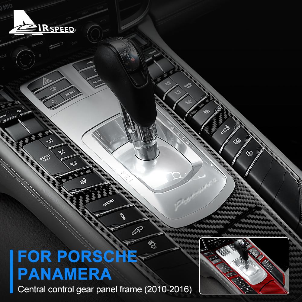 Real Carbon Fiber Sticker For Porsche Panamera 2010 2011 2012 2013 2024 2015 2016 Car Central Control Gear Panel Interior Trim