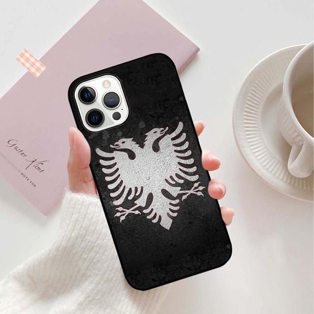 Чехол для телефона с флагом Албании Задняя крышка для iPhone 17 Air 16 15 14 13 11 12 Pro Max Plus Оболочка Coque