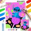 Digital Oil Painting Art Kit Stitch Candy Theme Hand Filled Home Decor
