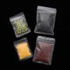 20 Pcs Plastic Transparent Matte Waterproof Zipper Storage Packaging Bag Reclosable Pouches