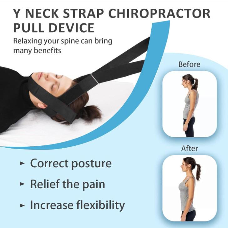 Y-Type Neck Corrector & Massager: Stretch Support Traction Belt