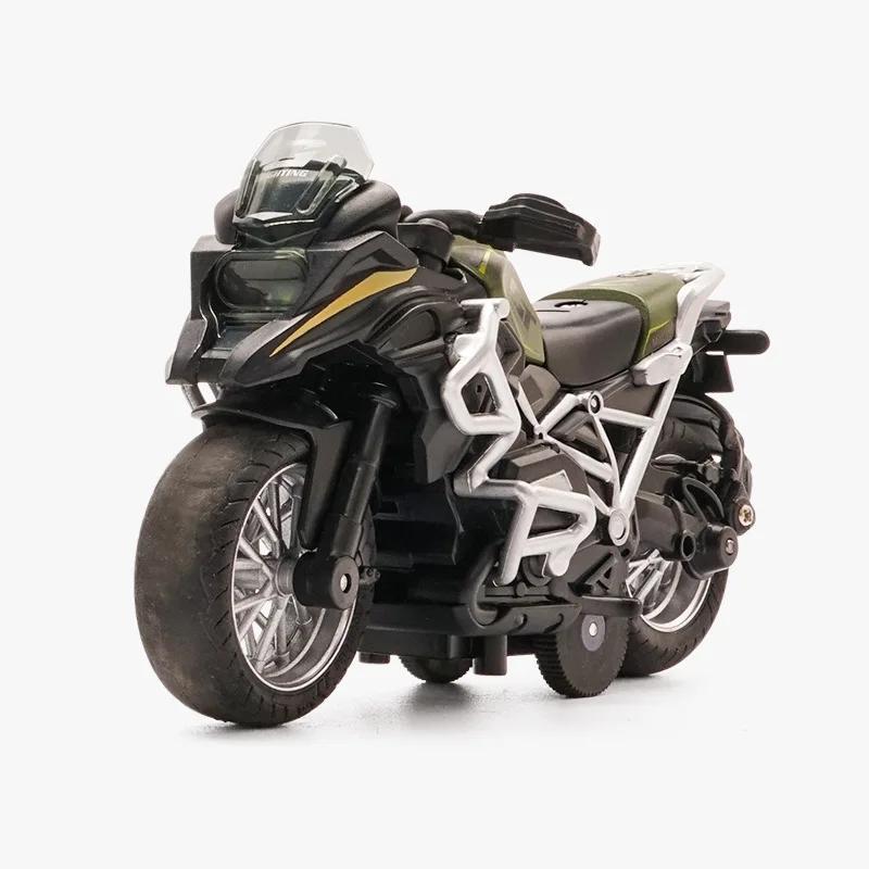 Имитация литого под давлением мотоцикла из сплава с подсветкой и звуком 1:16 Игрушек для бездорожья для детей Коллекция Автоцикл Рождественские подарки