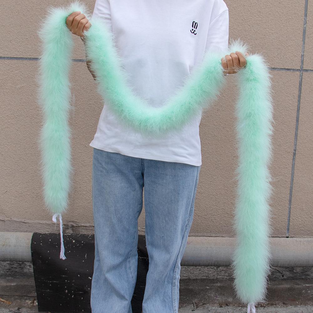 2M Turkey Marabou Feather Boa 11-50g for Scarf Clothing Christmas Tree Decor Shawl Craft Costume Wedding Dress Plume Accessories