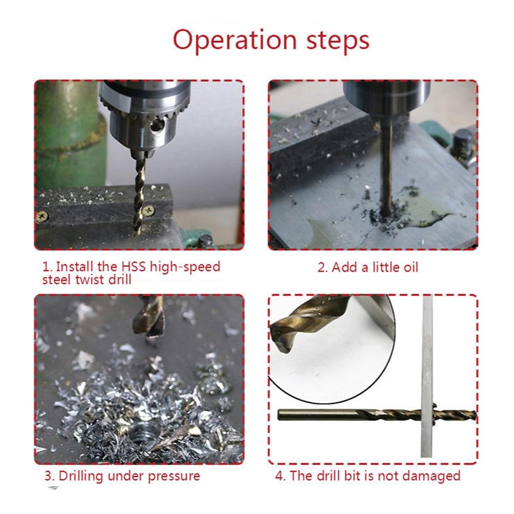 Набор сверл 13 шт. HSS Кольцевая пила Сверление Сверла с круглым хвостовиком Лезвие