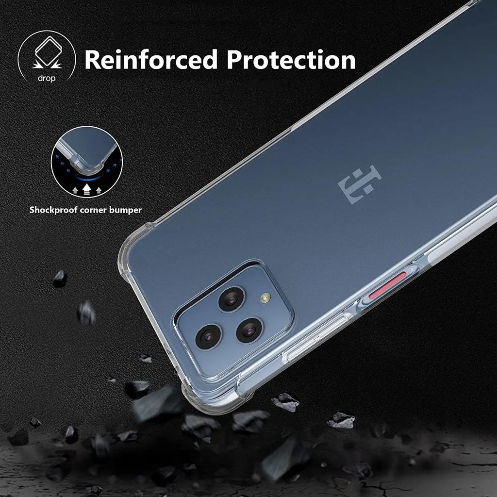 Soft TPU Transparent Phone Case for TCL T-Mobile Revvl 7 6x 6 Pro T Phone 2 5G Shockproof Airbag Protective Cover