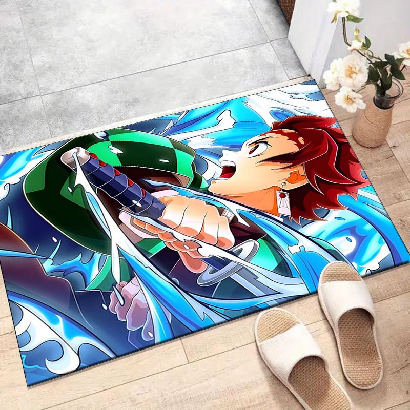 Kamado Tanjiro2Printed Area Rug Carpet for Bedroom Living Room Home Decor Rugs Mat Non Slip Mat Rug for Bedside