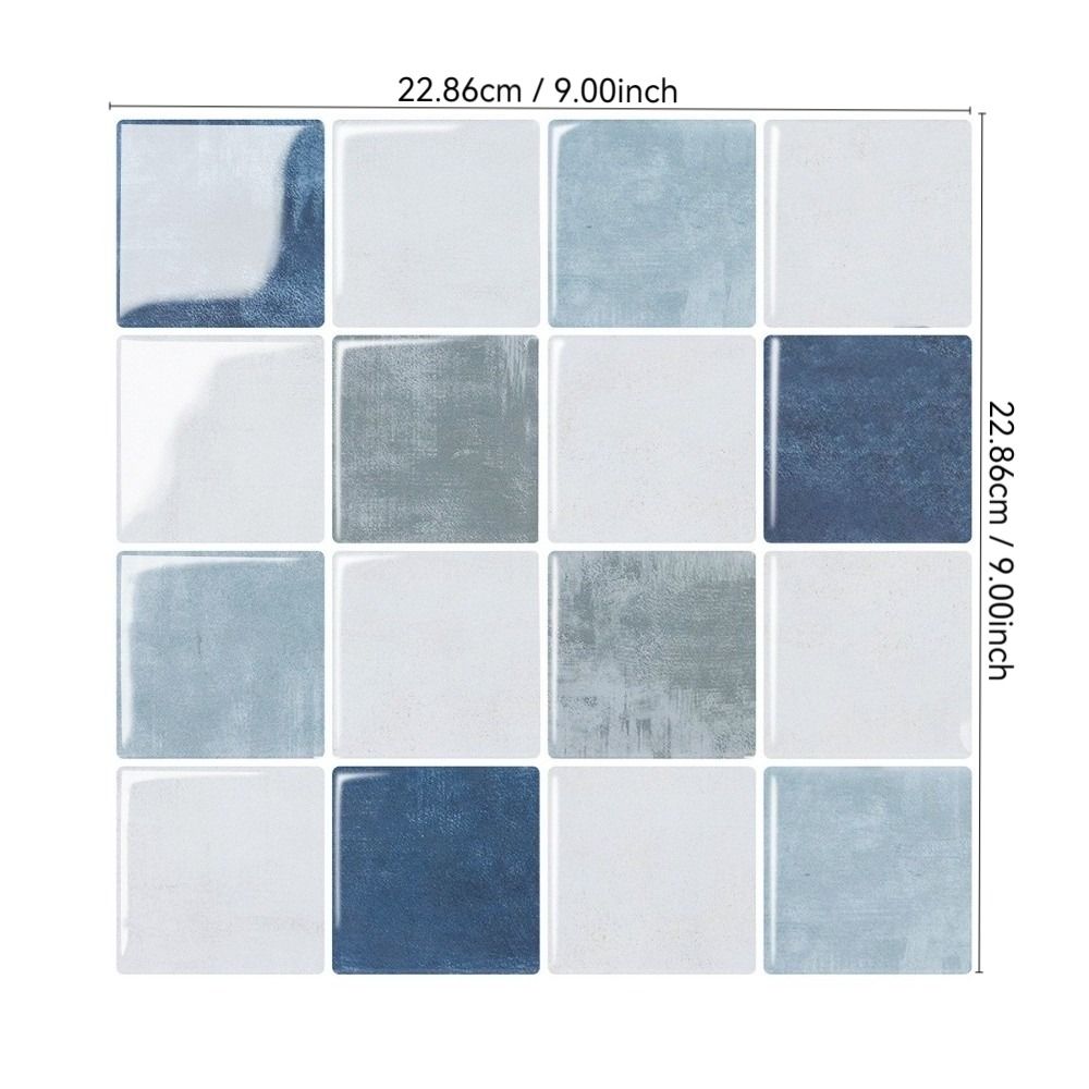Waterproof Wallpaper Self-adhesive Stick Tile Peel and Stick Backsplash for Kitchen Bathroom
