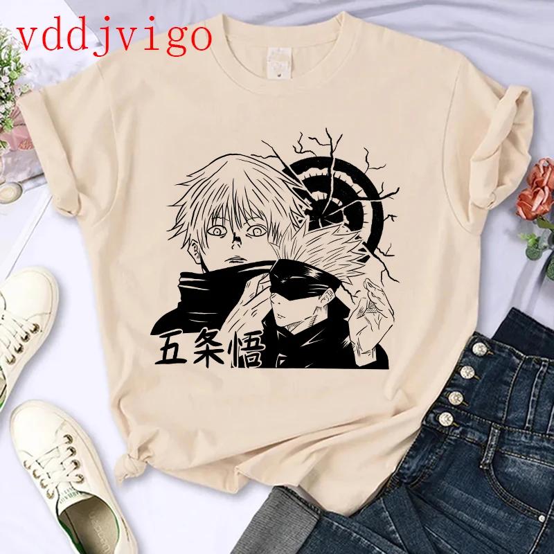 Уличная футболка Футболка с японским аниме Jujutsu Kaisen Годжо Сатору Юдзи Итадори Унисекс Футболка Топ Футболки Одежда Y2k 90-е